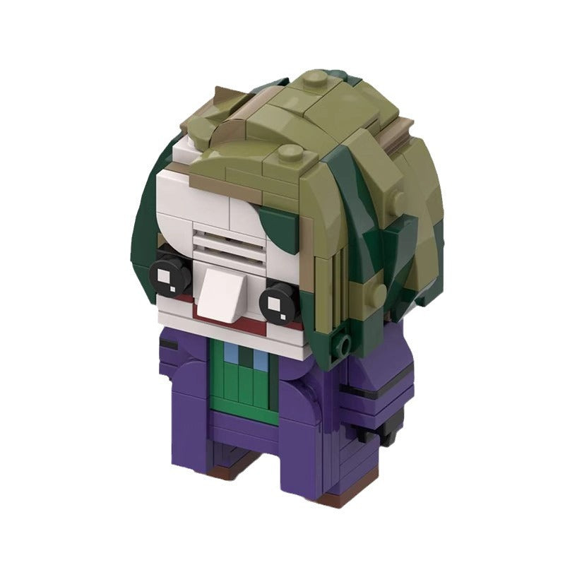 trench coat joker brickheadz set | lego-compatible dc moc - 4