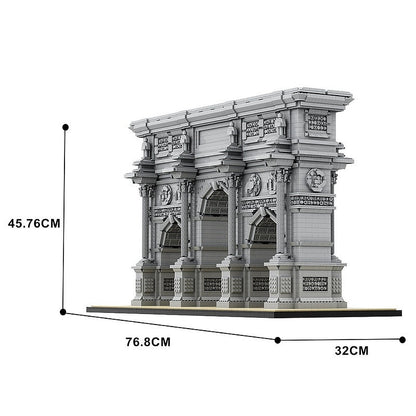 Triumphal Arch MOC Historic Architecture Building Kit | Monument Model - 3