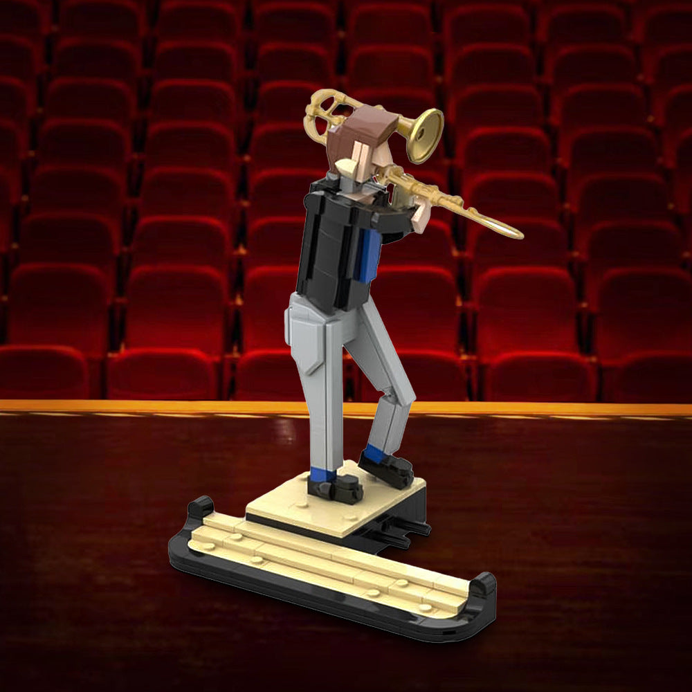 Trombone Player Building Kit | Jazz Quartet Addition | LEGO-Compatible MOC - 2