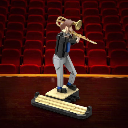 trombone player building set | jazz quartet addition | moc-162342 - 1