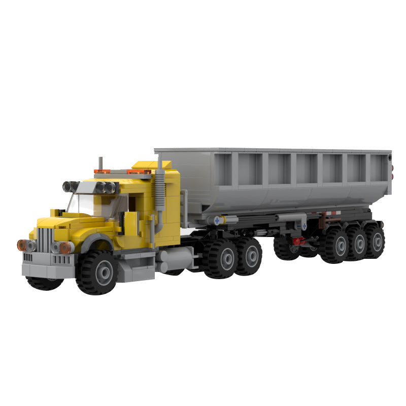 truck & dump trailer building set | moc-84964 - 1
