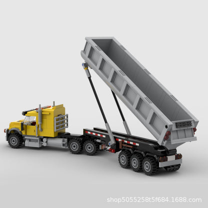 truck & dump trailer building set | moc-84964 - 3