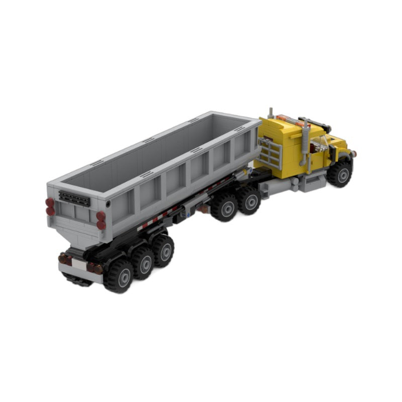 truck & dump trailer building set | moc-84964 - 4
