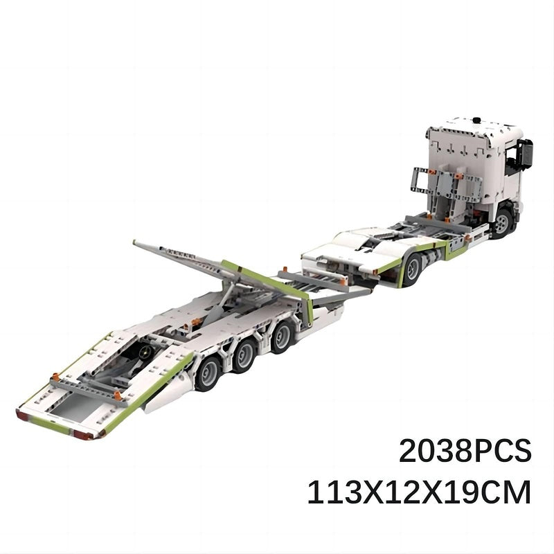 Truck Transporter MOC Building Kit | Heavy Cargo Vehicle Model - 2