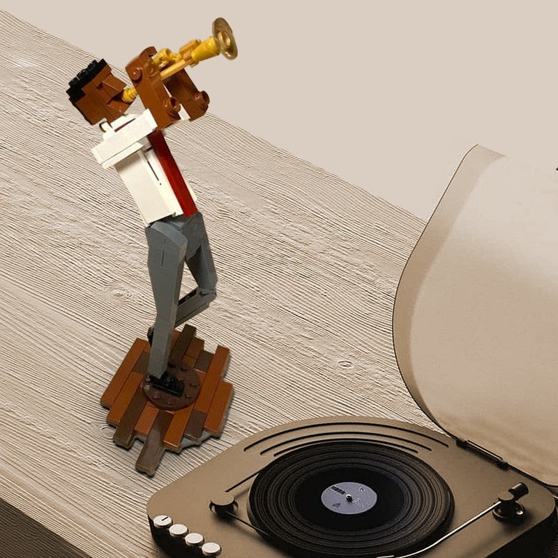 Trumpet Player Musician Figure MOC Building Kit | Music Display - 2