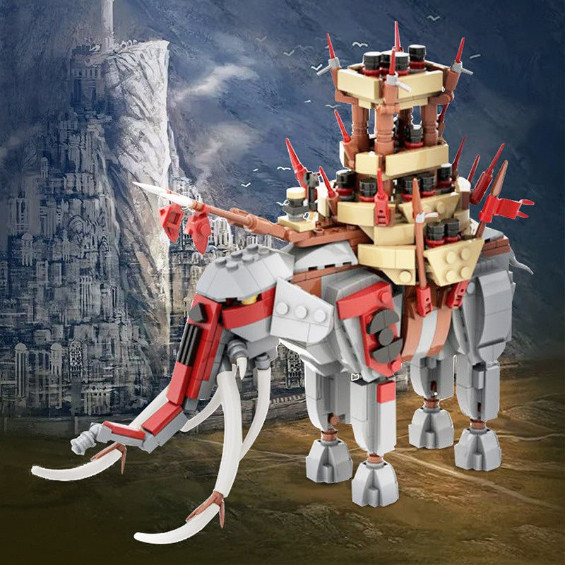 Tusked War Elephant MOC Building Kit | Fantasy Beast Model - 2