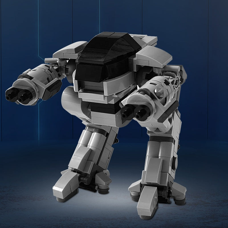 Twin-Cannon Heavy Mech MOC Building Kit | Bipedal Mechanical Figure - 2