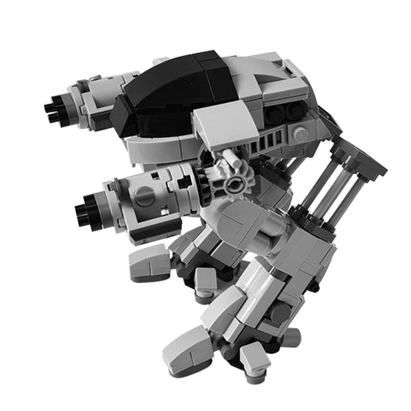 Twin-Cannon Heavy Mech MOC Building Kit | Bipedal Mechanical Figure - 3