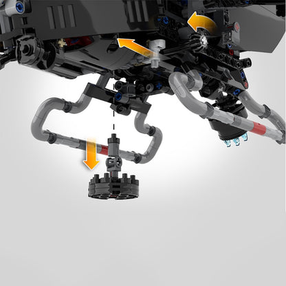 Twin-Duct Stealth VTOL Aircraft MOC Building Kit - 5