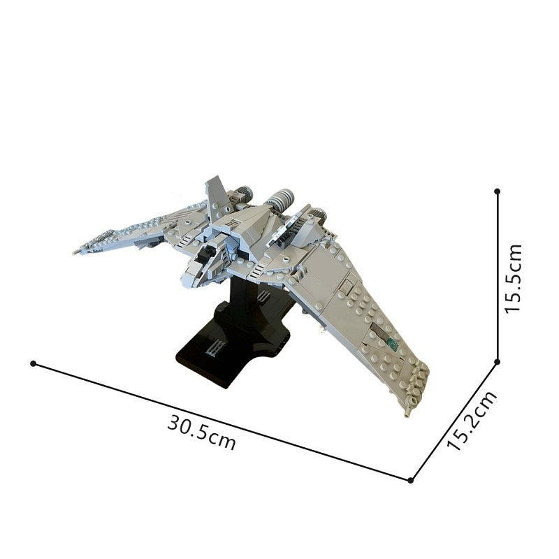 Twin-Nacelle Starfighter MOC Building Kit | Midi-Scale Spacecraft - 6