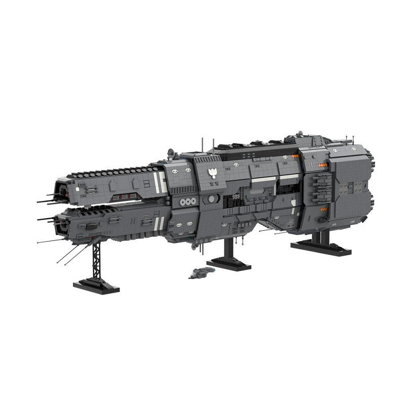 Twin-Prow Heavy Battlecruiser MOC Building Kit | Sci-Fi Capital Ship - 1