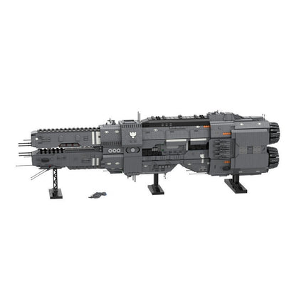 Twin-Prow Heavy Battlecruiser MOC Building Kit | Sci-Fi Capital Ship - 2