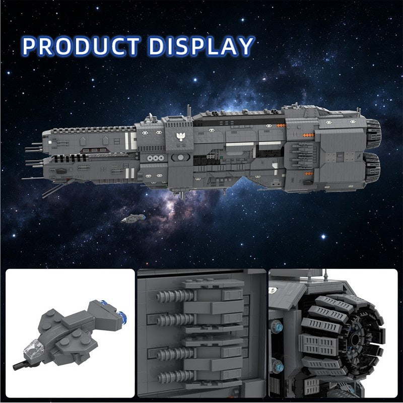 Twin-Prow Heavy Battlecruiser MOC Building Kit | Sci-Fi Capital Ship - 5