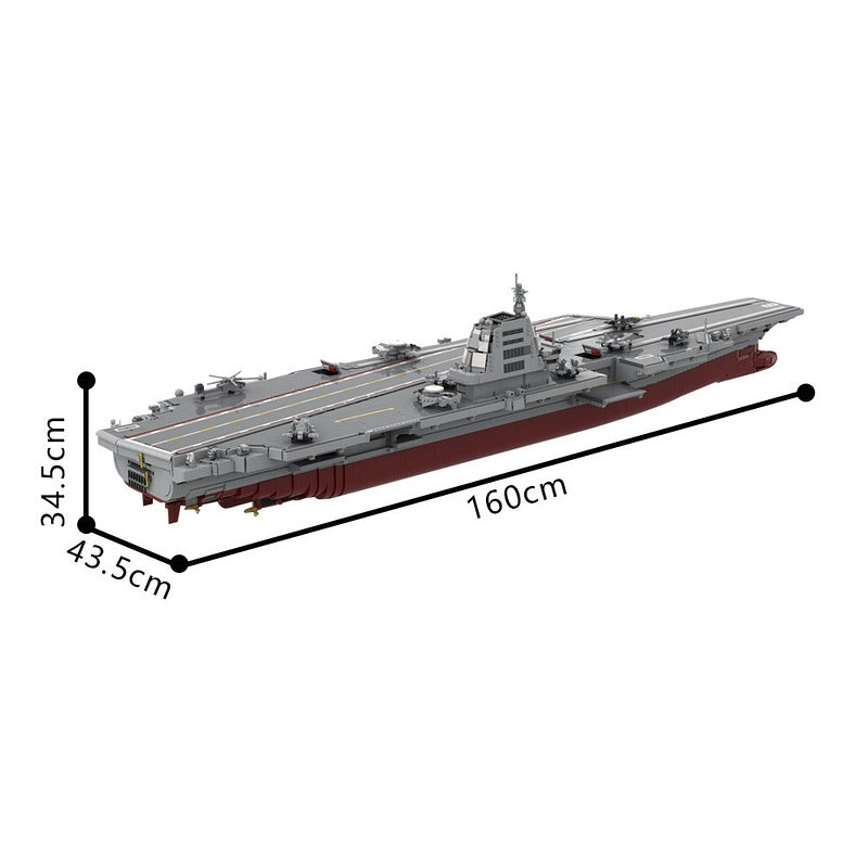 Type 003 Fujian Aircraft Carrier Warship Building Kit| 1/200 Scale  | LEGO-Compatible MOC - 4
