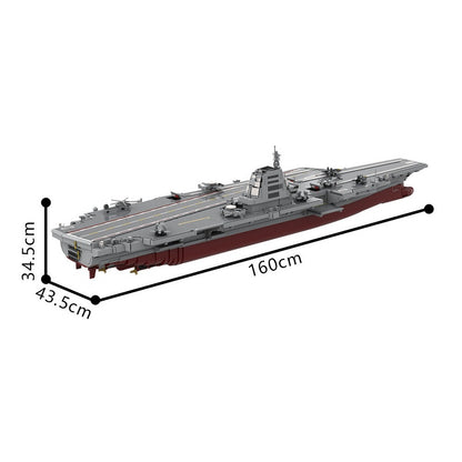 Type 003 Fujian Aircraft Carrier Warship Building Kit| 1/200 Scale  | LEGO-Compatible MOC - 4