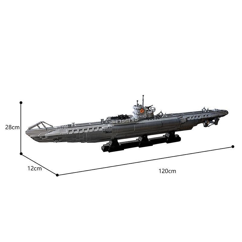 U-Boat Type VIIC Submarine MOC Building Kit | WWII Naval Display Model - 8