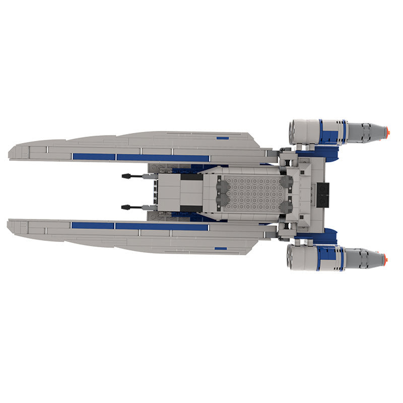 u-wing starfighter moc building kit | star wars | lego compatible moc - 4
