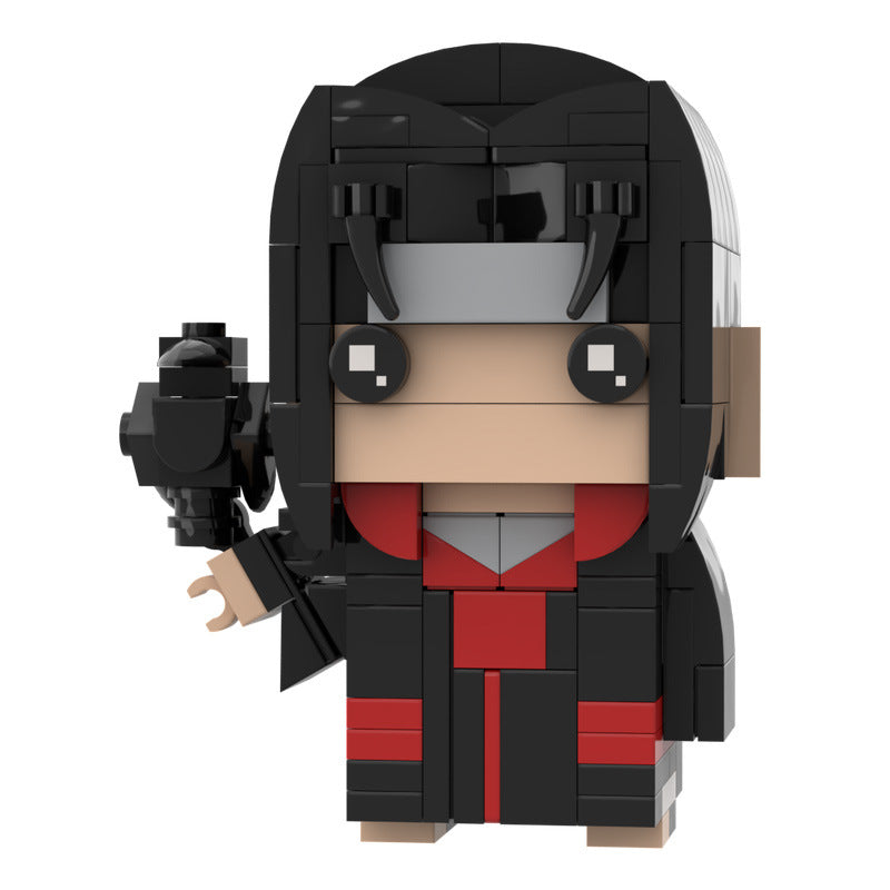 uchiha itachi brickheadz set | lego-compatible naruto moc - 2