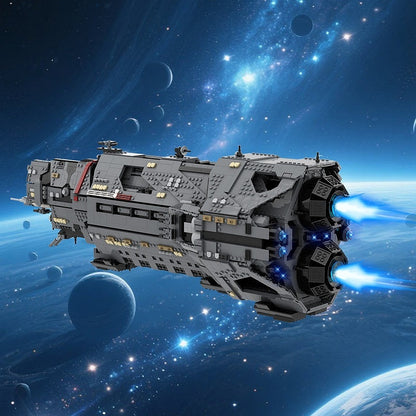 UCS Sci-Fi Fleet Cruiser C-709 MOC Spaceship Building Kit - 4
