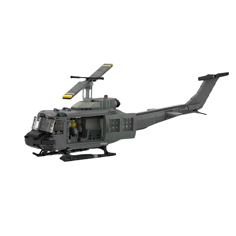 UH-1 Iroquois Helicopter MOC Building Kit | 1:34 Scale Military Aircraft Model - 2