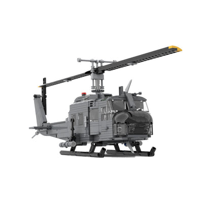 UH-1H Iroquois "Huey" Helicopter Building Kit | LEGO-Compatible MOC - 1