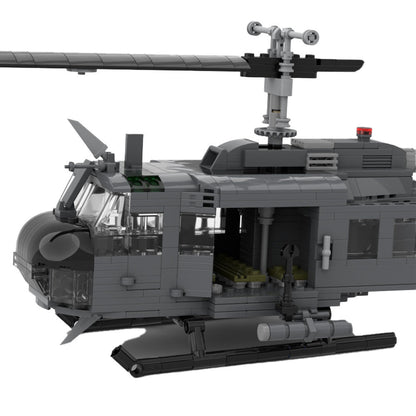 UH-1H Iroquois "Huey" Helicopter Building Kit | LEGO-Compatible MOC - 2