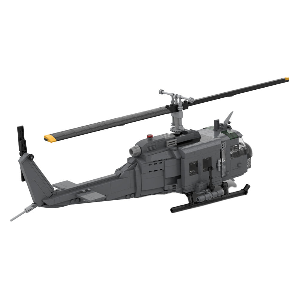 UH-1H Iroquois "Huey" Helicopter Building Kit | LEGO-Compatible MOC - 3