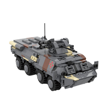 ukrainian btr-3 armored carrier building set | moc-161127 - 1