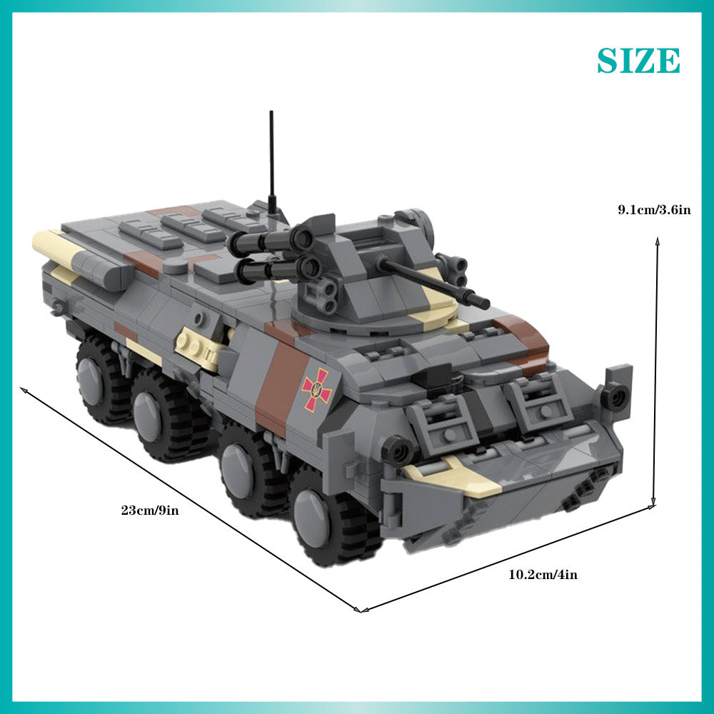 ukrainian btr-3 armored carrier building set | moc-161127 - 4
