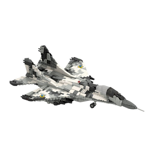 Ukrainian MiG-29 Fighter Jet MOC Building Kit | 1:35 Scale - 1