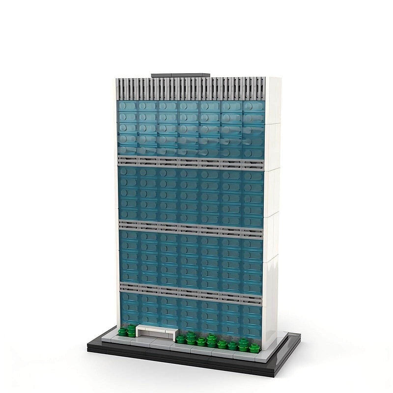 UN Secretariat Skyline MOC Building Kit | NYC Skyscraper Architecture Model Kit - 1