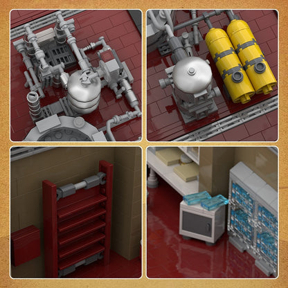 Underground Chemical Laboratory Diorama MOC Building Kit - 7