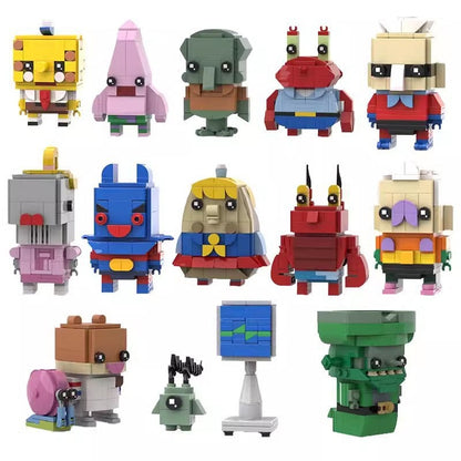 Undersea Cartoon BrickHeadz Character  Building Kit | LEGO-Compatible MOC - 14