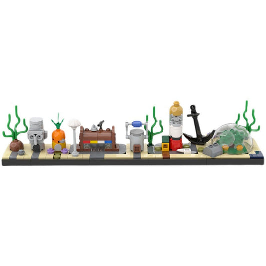 Underwater Cartoon Town Skyline Building Kit | LEGO-Compatible MOC - 1