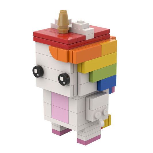 unicorn brickheadz building set | my little pony | moc-22321 - 1