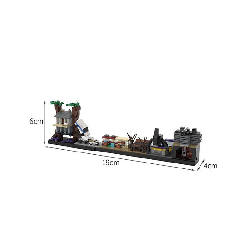 Upside Down World Skyline Building Kit | Compatible MOC - 1