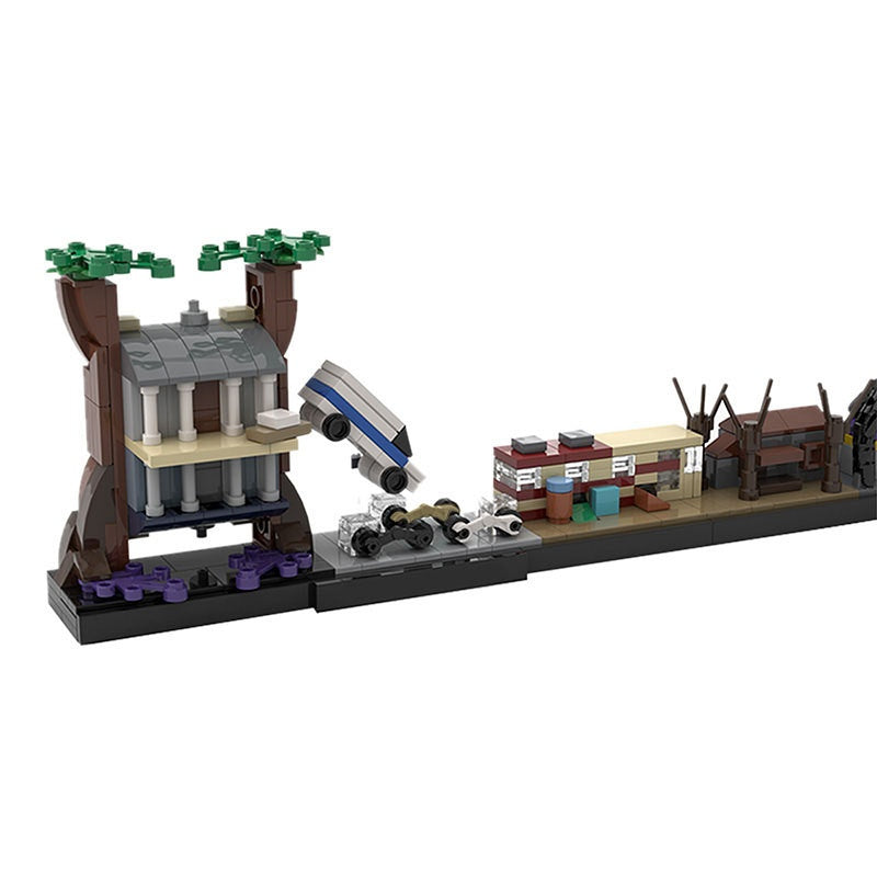 Upside Down World Skyline Building Kit | Compatible MOC - 3