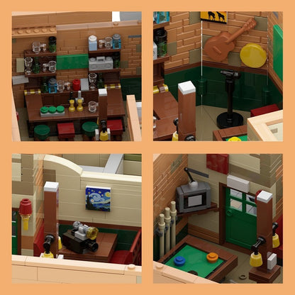 Urban Neighborhood Pub MOC Building Kit | Street View Architecture Model - 1