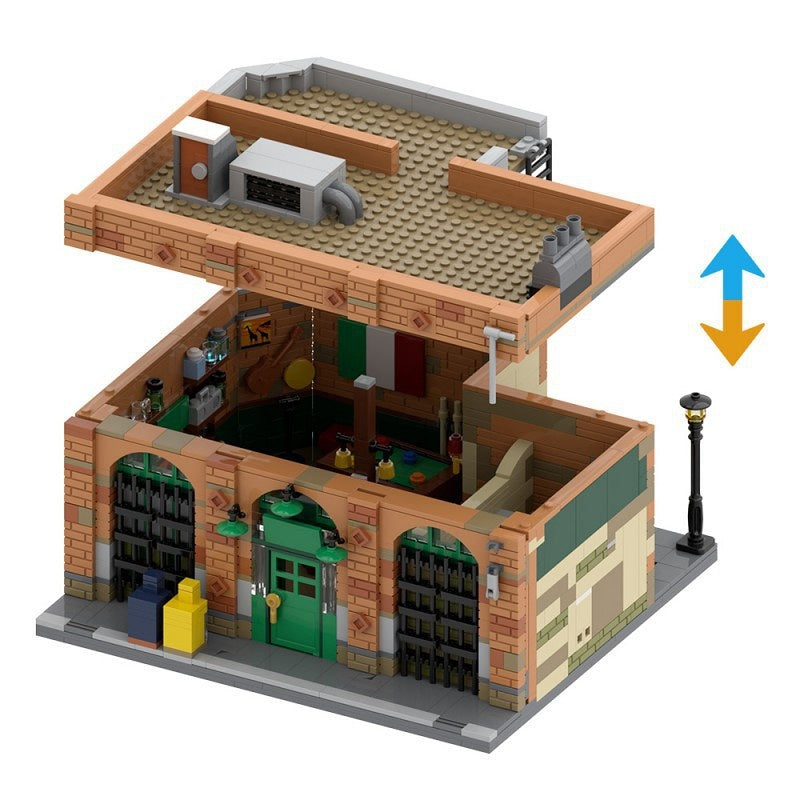Urban Neighborhood Pub MOC Building Kit | Street View Architecture Model - 6