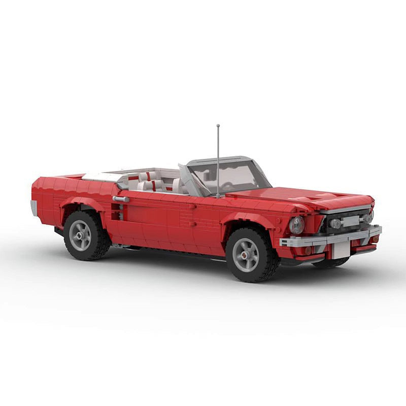US Pony Car Convertible MOC Building Kit | Muscle Car Vehicle Model - 1