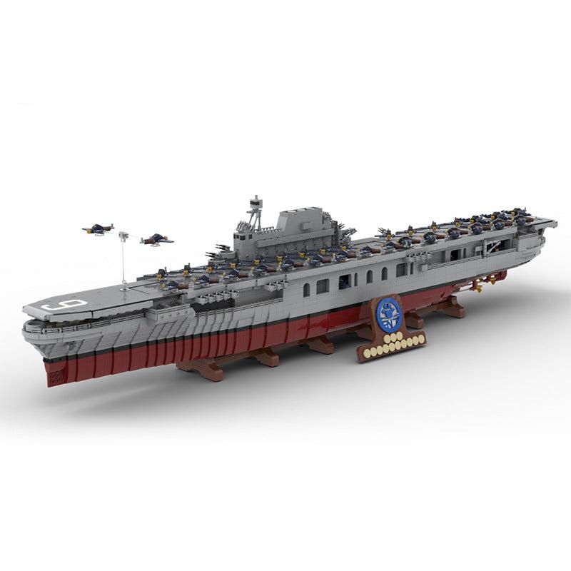 USS Enterprise CV-6 Aircraft Carrier Building Kit | LEGO-Compatible MOC - 1