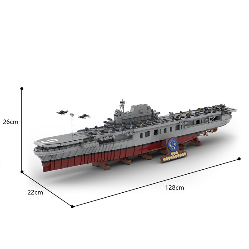 USS Enterprise CV-6 Aircraft Carrier Building Kit | LEGO-Compatible MOC - 4