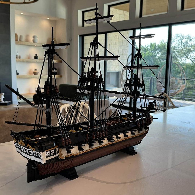USS Enterprise MOC Sailing Warship Building Kit | Classic Naval Ship Model - 3