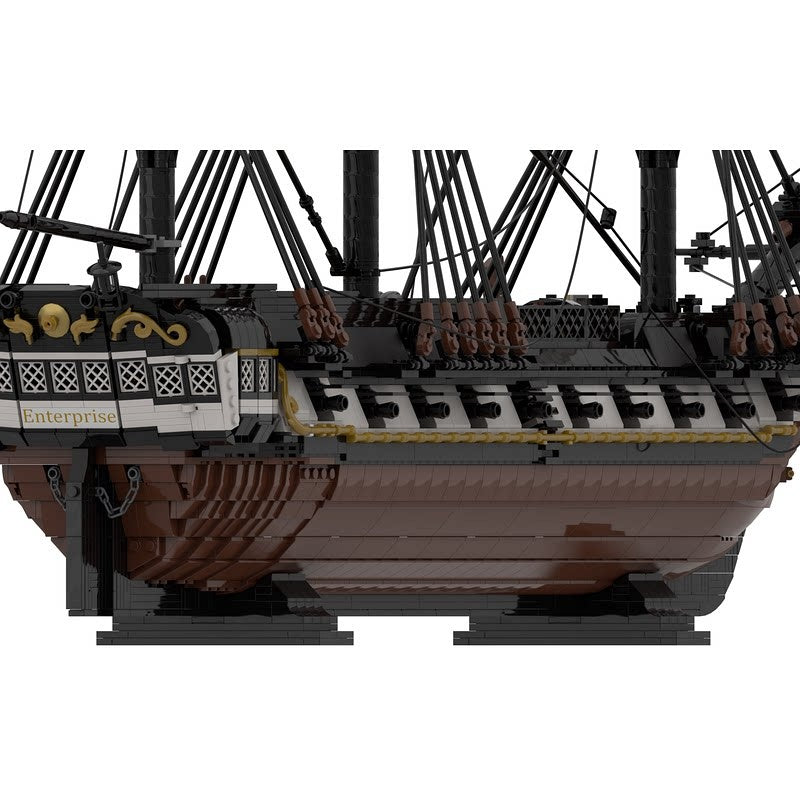 USS Enterprise MOC Sailing Warship Building Kit | Classic Naval Ship Model - 4