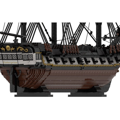 USS Enterprise MOC Sailing Warship Building Kit | Classic Naval Ship Model - 4