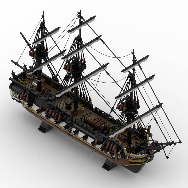USS Enterprise MOC Sailing Warship Building Kit | Classic Naval Ship Model - 5