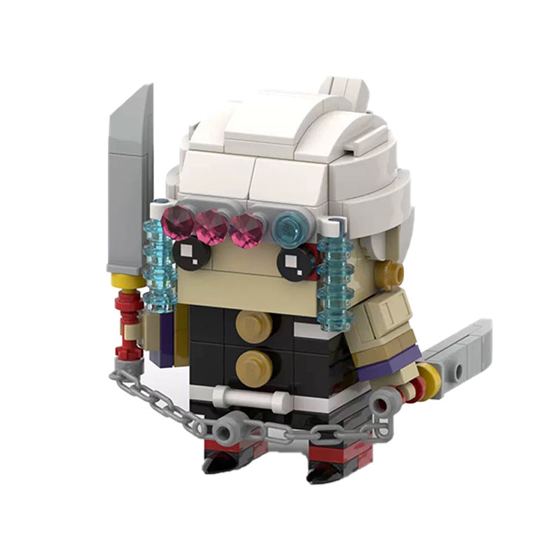 uzui tengen brickhead building set | demon slayer | moc-85287 - 2