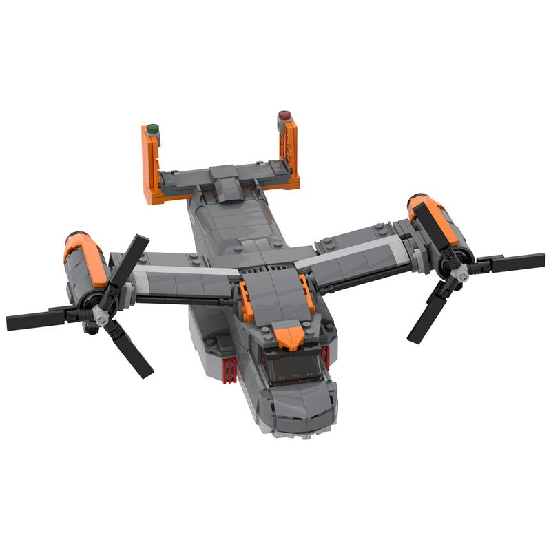 V-22 Tiltrotor Aircraft MOC Building Kit | Military Aircraft Model Set - 1