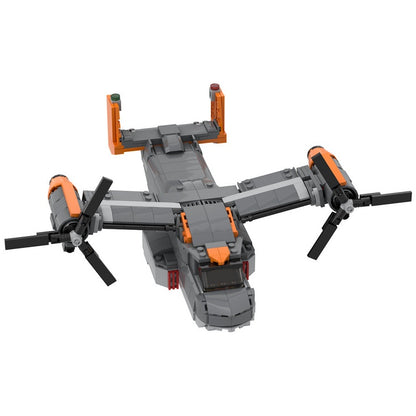 V-22 Tiltrotor Aircraft MOC Building Kit | Military Aircraft Model Set - 1