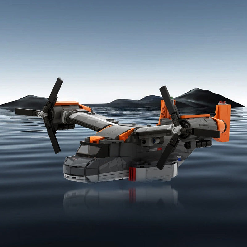 V-22 Tiltrotor Aircraft MOC Building Kit | Military Aircraft Model Set - 3